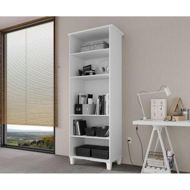 Imagem de Armário Organizador Multiuso com Prateleiras Library Branco - Luapa