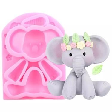 Imagem de Molde De Silicone Elefante Bebê Safari Baby
