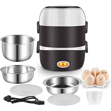 Imagem de KRASS Panela de arroz, mini fogão, três camadas, (2 litros, 200 W, 220 V), lancheira, arroz a vapor inteligente com vapor, Collector88