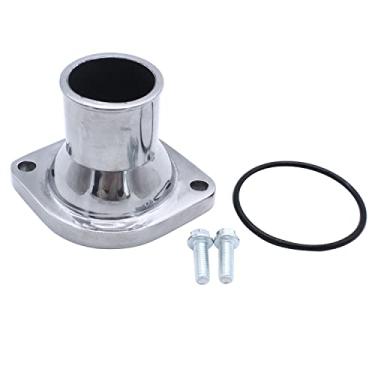 Imagem de 1 CONJUNTO SHLPDFM Chevy Alumínio Polido Straight Up Water Neck Thermostat Housing Compatível com Ls1, Ls2, Ls3, Ls7, Ls9, Lsa, L76, L92 Chevy (gm) Motores