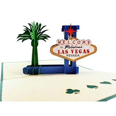 Imagem de iGifts And Cards Cartão de felicitações 3D Pop Up Las Vegas - Sorte, Dinheiro, Divertido, Icônico, Meia Dobra, Ocasião Especial, Obrigado, Dia das Mães e Pais, Só Porque, Casamento, Feliz Aniversário