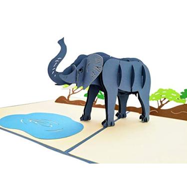 Imagem de iGifts And Cards Majestic Grande Elefante 3D Pop Up Cartão - Todas as ocasiões, Feliz Aniversário, Incrível, Bonito, Divertido, Amizade, Celebração, Melhores Desejos
