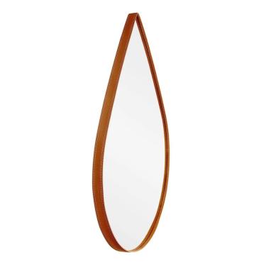 Imagem de Espelho oval Decorativo gota Pendurar Parede 70 cm caramelo