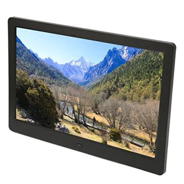 Imagem de Luqeeg Moldura digital para foto de 13 polegadas - 1280 x 800 HD, máquina de publicidade LED com controle remoto, moldura inteligente para amigos e familiares, fácil configuração, relógio e calendário embutidos (EUA)