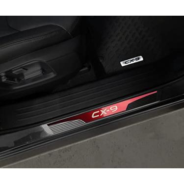 Imagem de GZBFTDH Proteção de Peitoril Soleira da Porta, para Mazda CX-9 CX9 2016-2022 Acessórios, Aço Inoxidável Kick Plate Guard de Pedal de Limiar Protetor, Peças para Automóveis