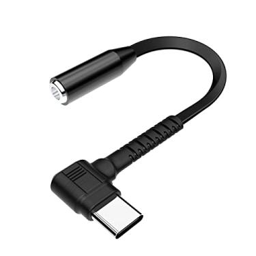 Imagem de Mini cabo adaptador de áudio de fone de ouvido tipo C para 3,5 mm com design em forma de T para Galaxy