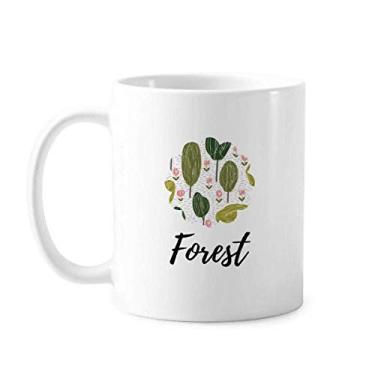 Imagem de Árvore abstrata plantas arte padrão caneca cerâmica café porcelana xícara louça