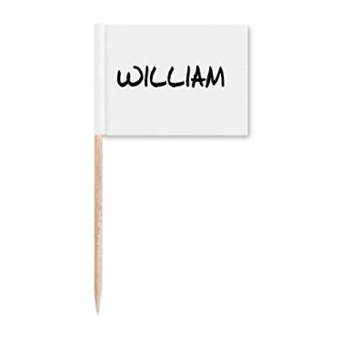 Imagem de Marcador de palito especial escrito à mão com nome inglês WILLIAM para decoração de festa