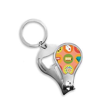 Imagem de Casino Cartoon Elements Illustration Cortador de unhas abridor chaveiro tesoura
