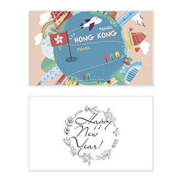Imagem de I Love Hong Kong Famous Places Festival Ano Novo Cartão de felicitações Mensagem Presente