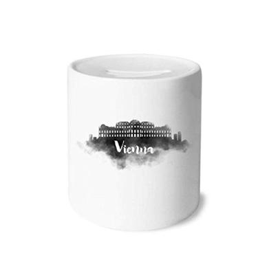 Imagem de DIYthinker Vienna Austria Landmark Ink City Money Box Saving Banks Ceramic Coin Case Kids Adults