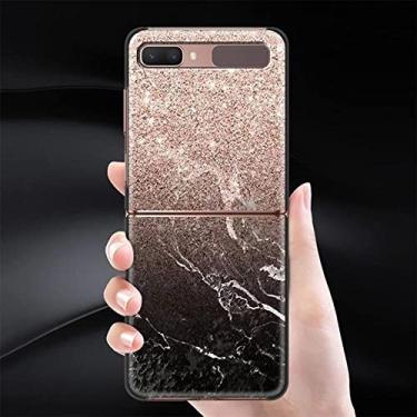 Imagem de Capa de telefone para Samsung Galaxy Z Flip 3 Capa para ZFlip 5G Capa preta Hard Shell Back Fashion Luxury, B03, para Samsung Z Flip 4 5G