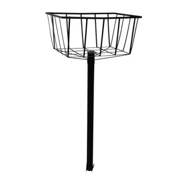Imagem de Lixeira de Rua Calçada Parque Cesto Fundo Preta 129x60x45cm