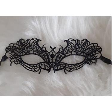 Imagem de Máscara Feminina Em Renda Bug Preta Baile Festas