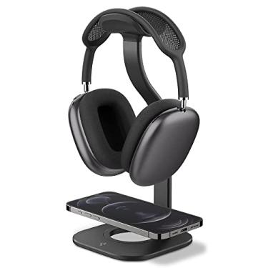 Imagem de Spigen S380 (MagFit) Projetada para Airpods Max Suporte/Sonos Ace/Bose/Beats/Sony/Sennheiser [Carregador não incluso] Suporte Universal para Fone de Ouvido - Space Grey