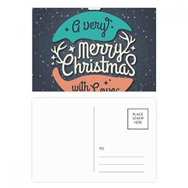 Imagem de Guirlanda colorida de Natal, ilustração abstrata, conjunto de cartão postal de aniversário, cartão de agradecimento