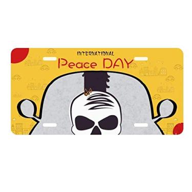 Imagem de DIYthinker Velas de Halloween caveira bruxa placa etiqueta decoração carro dia da paz