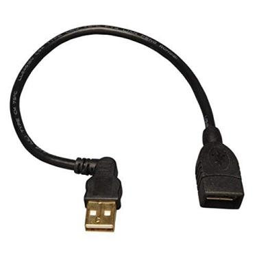 Imagem de Cabo de extensão USB A/A 2.0 U005-10I da Tripp Lite, 25,4 cm (USB-A, ângulo esquerdo, M para USB-A F)