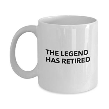 Imagem de Caneca The Legend Has Retired – Caneca de café – Caneca de café – Para homens ou mulheres – Presente de mordaça de aposentadoria – Divertido indo despedida