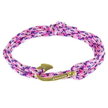 Imagem de West Coast Paracord — Pulseiras femininas ajustáveis com âncora náutica e anzol – Feito de corda de nylon
