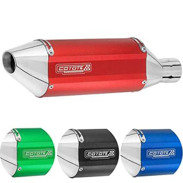 Imagem de Escape/Ponteira + Curva Inox Coyote Performance - Twister CBX 250 até 2008 - Vermelho