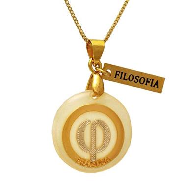 Imagem de Colar de Profissão Filosofia Folheado em Ouro 18K Softjoias