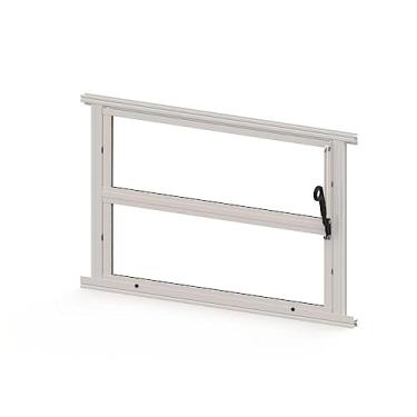 Imagem de Janela de Alumínio Basculante 40x40cm 2 Folhas com Vidro Mini Boreal Alumasa Branco