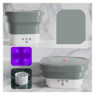 Imagem de Poderosa máquina de lavar portátil pequena portátil mini máquina de lavar dobrável 4.5L eletrodoméstico limpeza ultrassônica pequena máquina de lavar única arruela de ciclo (cor: 05)
