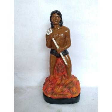 Imagem de Imagem Exu Do Fogo Escultura  Estatua Gesso 20 Cm