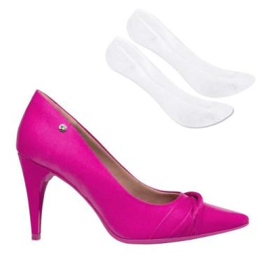 Imagem de Kit Scarpin Piccadilly Barbie Salto Alto Feminino + Meia