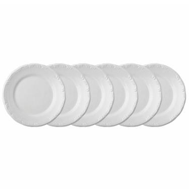 Imagem de Conjunto com 6 Pratos Rasos Schmidt Pomerode em Porcelana 26 cm - Branco