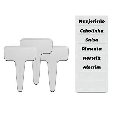 Imagem de Kit 3 Placas Identificadoras De Vasos Plantas Hortas Jardim