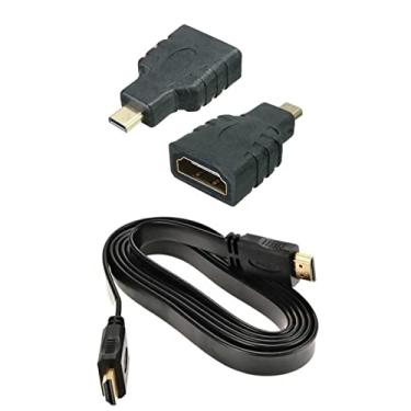 Imagem de DAGIJIRD Cabo HDMI de PVC 1080p HDMI para Mini e Micro Adaptador Conjunto para Tablet Android PC