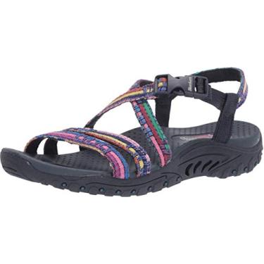 Imagem de Skechers Women's Reggae-Sew Me-Boho Woven Strappy Slingback Sandal