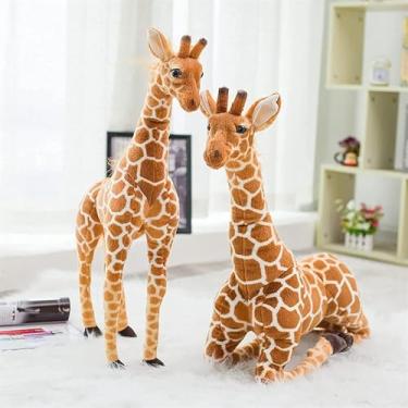 Imagem de Girafa De Pelúcia Grande 80cm Em Pé, Brinquedo Antialérgico, Original, Realista & Flexível