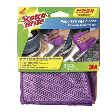 Imagem de Pano Esfrega E Seca Scotch Brite 3M Multi Uso Pacote Com 2Un
