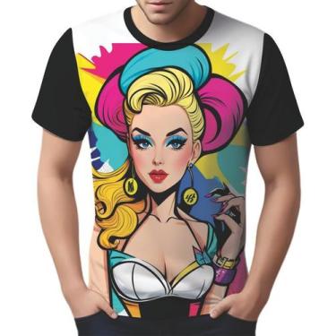 Imagem de Camisa Camiseta Tshirt Estampa Mu.Lher Loira Pop Art Moda 8 - Enjoy Sh