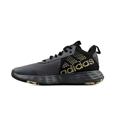 Imagem de adidas Tênis de basquete masculino Own The Game 2.0, 8 UA, Núcleo de ouro fosco, cinco cinzas, preto, 7
