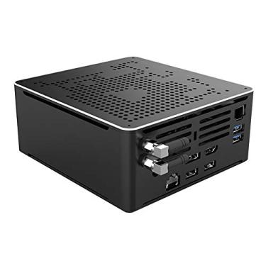 Imagem de Partaker Computador de jogos potente, Intel Xeon E-2186M, desktop PC 6 núcleos 12 fios, ventilador mini PC Windows 10 Pro, 2 NICs, 4 USB 3.0, 2 portas USB 2.0, porta HD/DP, sem RAM, sem armazenamento