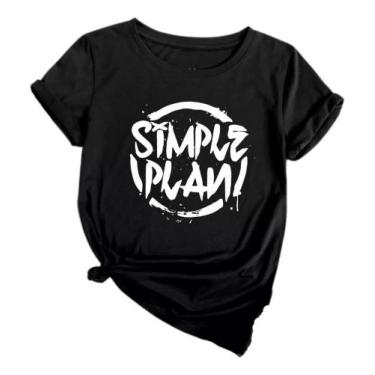 Imagem de Camiseta Baby Look Feminina Simple Plan Banda De Rock - Jmv Estampas