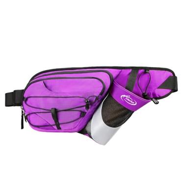 Imagem de AiRunTech Pochete com suporte para garrafa de água, bolsa de cintura para caminhada, acessórios essenciais para caminhada, hidratação, presente para mulheres e homens, PL-BK, 10 inches x 4 inches x 3