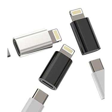 Imagem de Adaptador USB C fêmea para Lightning macho (pacote com 3) conector de carregamento tipo C porta de cabo compatível com Apple iPhone 13 12 11 Pro Max Mini 7 8 Plus Se X XR Ipad Air 2018 2019 conversor