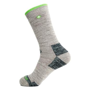 Imagem de Insect Shield Meias de caminhada pesadas com repelente de insetos de permetrina - roupas de proteção para homens e mulheres, cáqui, médio