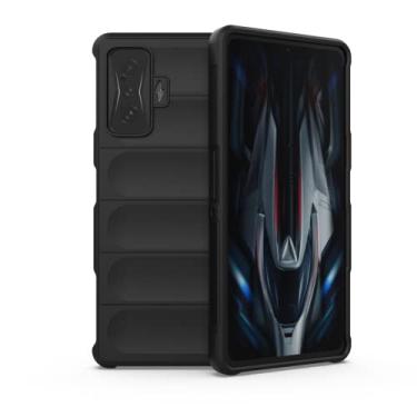Imagem de Elubugod Capa para Xiaomi Poco F4 GT 5G, capa macia de TPU para celular Xiaomi Redmi K50 Gaming, preta