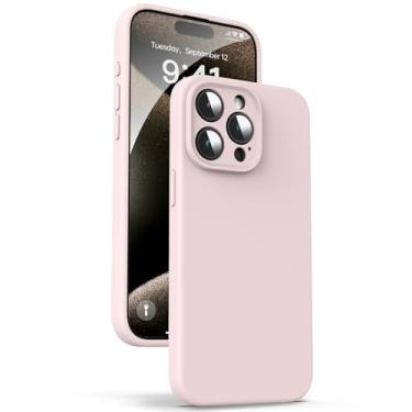 Imagem de Supdeal Capa de silicone líquido para iPhone 15 Pro Max – [Proteção total da câmera] [Forro de microfibra macia antiarranhões] Capa de telefone de borracha de gel à prova de choque com 4 camadas, 17 cm, rosa