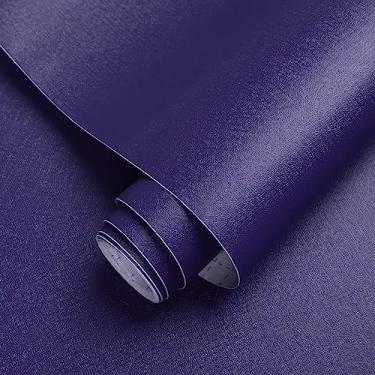 Imagem de Abyssaly Papel de parede azul-violeta 45 x 299 cm papel de parede autoadesivo para decoração de casa papel de contato essencial para alugar papel de parede removível