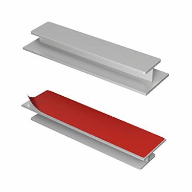 Imagem de Maçaneta autoadesiva HRX com borda para porta – fácil de instalar, fácil de instalar, descasque e cole em vidro, madeira, metal, plástico – Maçaneta de portas deslizantes para frentes de cozinha, gavetas e painéis de cômoda – 2 unidades