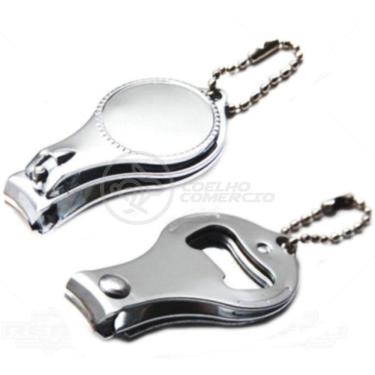 Imagem de Kit 10 Cortador Unha C/ Lixa Inox Abridor Garrafa Chaveiro