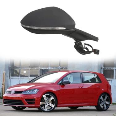 Imagem de Espelho retrovisor lateral adequado para Volkswagen VW Golf 7 MK7 2014 2015 2016 2016 Retrovisor lateral de passageiro, ajuste elétrico, seta, aquecimento, dobra elétrica, luz de chão