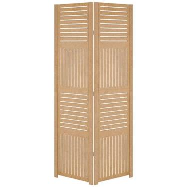 Imagem de Biombo Divisoria Inteiro Divisor Separador de Ambiente Madeira MDF (2, Horizontal Vertical)